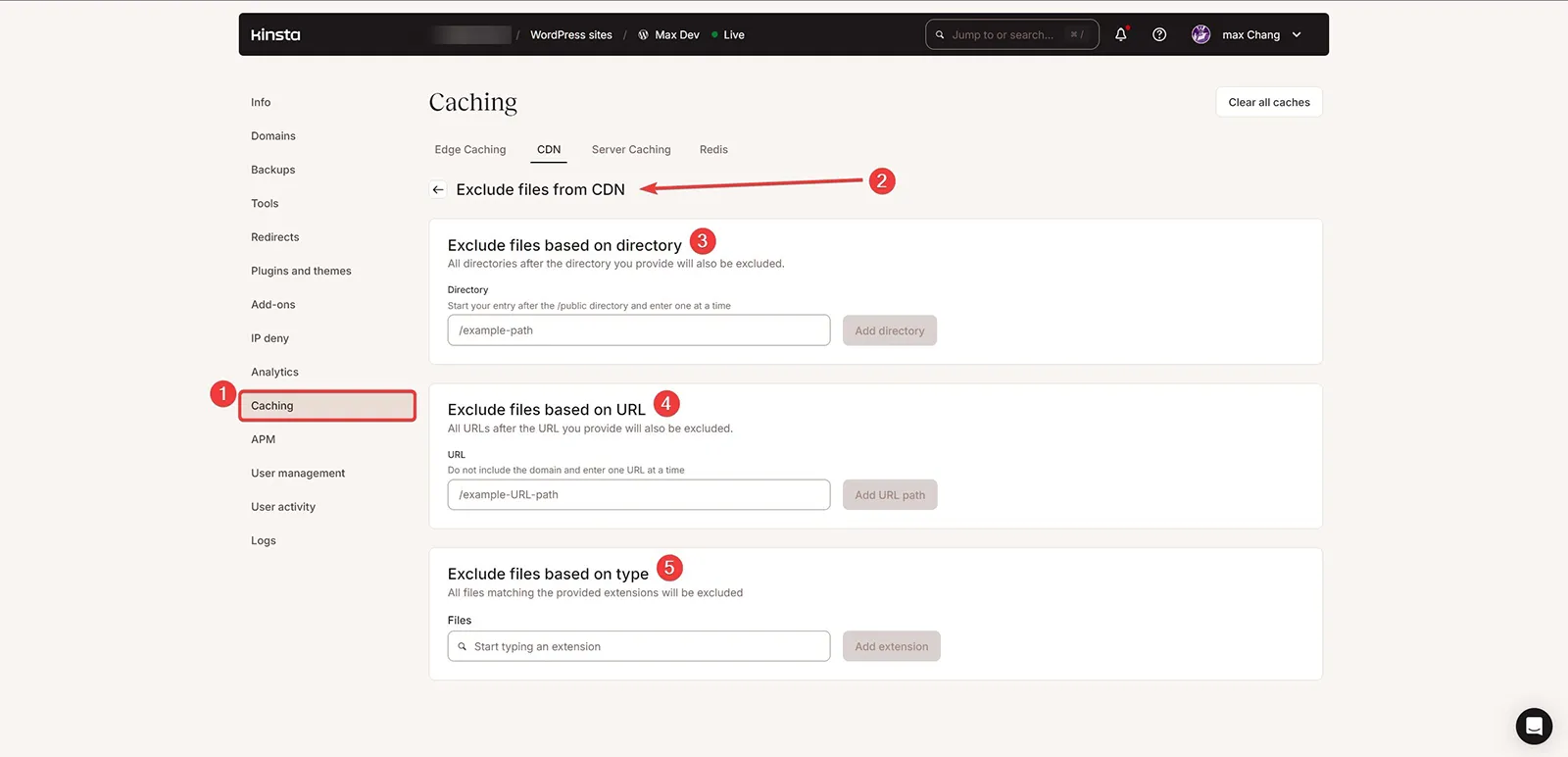 Caching / CDN / Exclude files from CDN 排除檔案 Caching / CDN / Exclude files from CDN 排除檔案